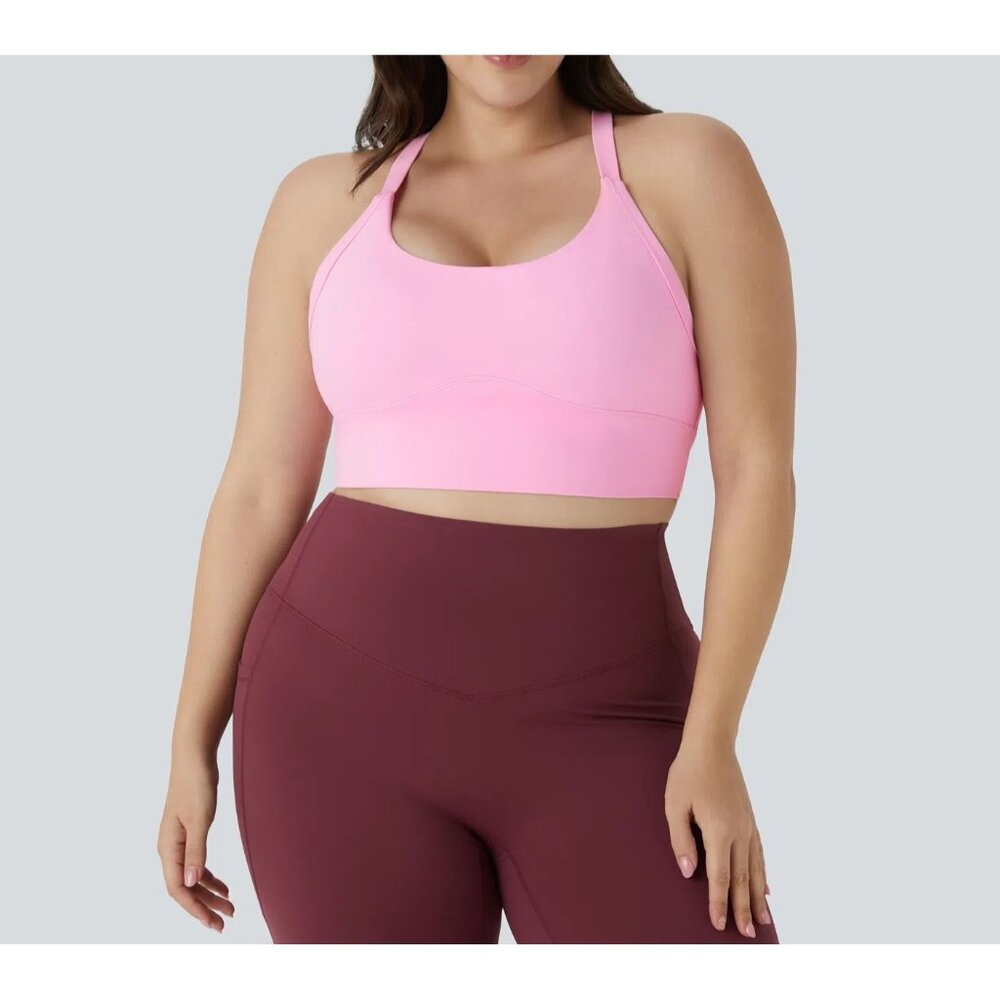 Halara Softlyzero Backless Cut Out Twisted Croppe… - image 6